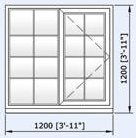 Logik 70mm Casement 1200mm by 1200mm