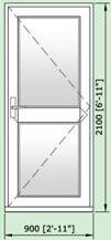 Smarts Aluminium Alitherm 47mm Residential Door 900mm by 2100mm