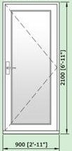 Smarts Aluminium Alitherm 47mm Residential Door 900mm by 2100mm