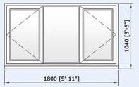 Logik 70mm Casement 1800mm by 1040mm