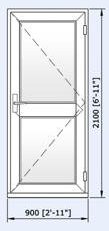 Logik 70mm Residential Door with Panel 900mm by 2100mm